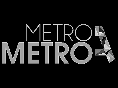Metro a Metro magazine logo in black and white